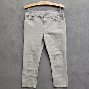 Michael Kors Women's‎ Size 8 Stone Gray Cropped Jeans MK Capri